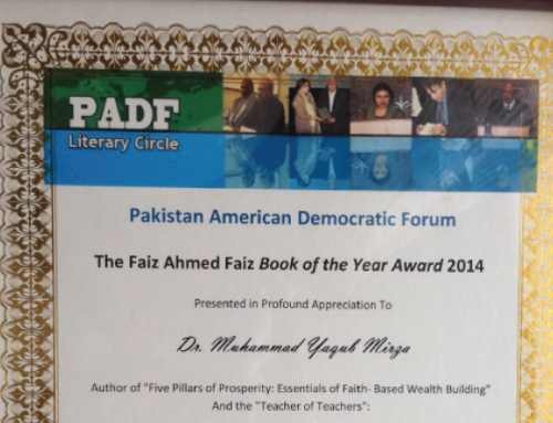 Dr. Mirza honored with Book of the Year Award 2014